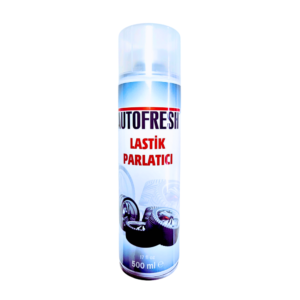 Autofresh lastik parlatıcı sprey, 500 ml, araç lastiklerine parlaklık ve koruma sağlayan oto bakım ürünü.